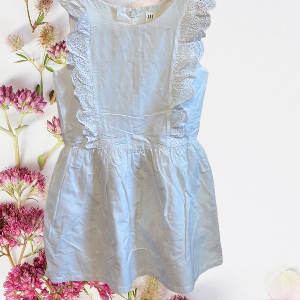 🐚Gap kids beautiful white dress size L GUC